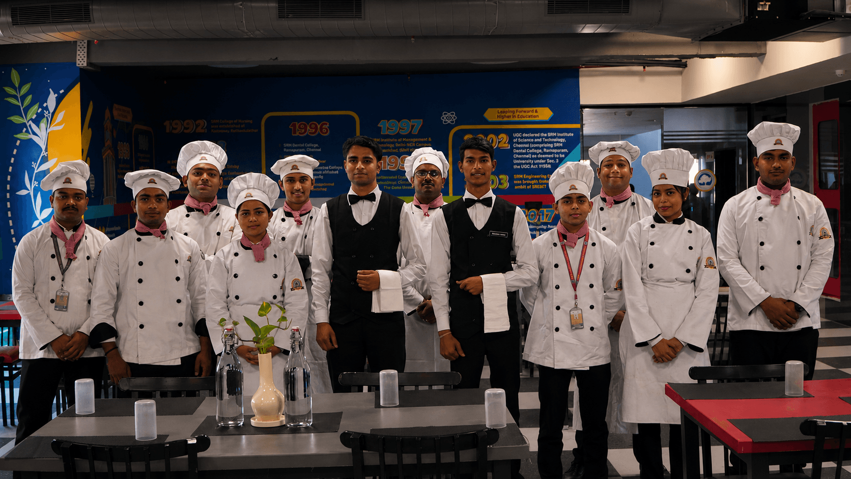 Students at an SRM IHM campus event