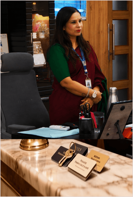 Faculty member in the department office
