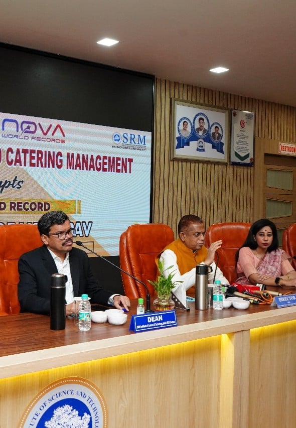Industry professionals engaging with SRM IHM students on campus